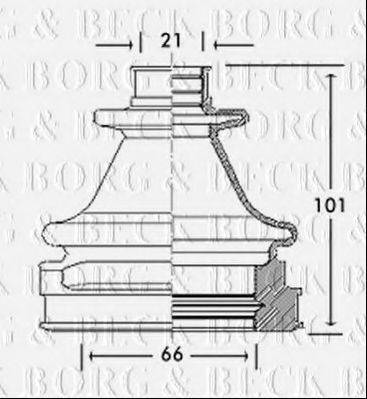 BORG & BECK BCB2769 Пильовик, приводний вал