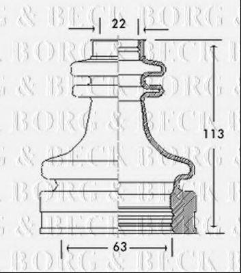 BORG & BECK BCB2770 Пильовик, приводний вал