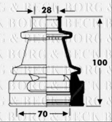 BORG & BECK BCB2797 Пильовик, приводний вал