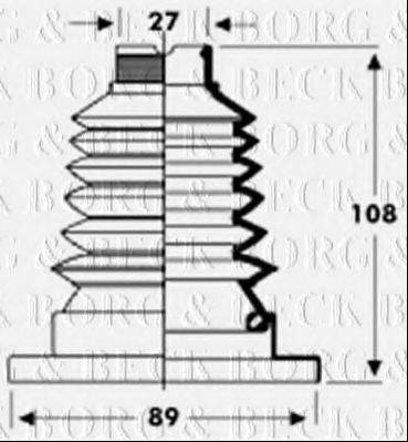 BORG & BECK BCB2802 Пильовик, приводний вал