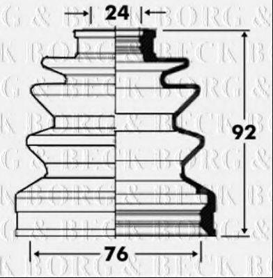 BORG & BECK BCB2815 Пильовик, приводний вал