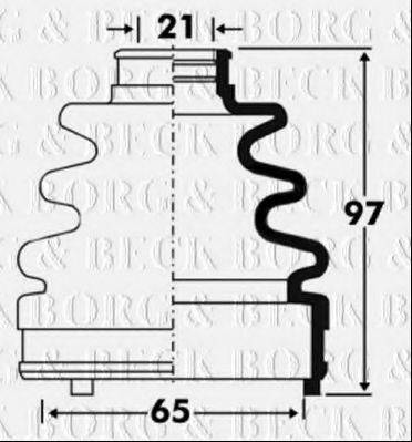 BORG & BECK BCB2859 Пильовик, приводний вал