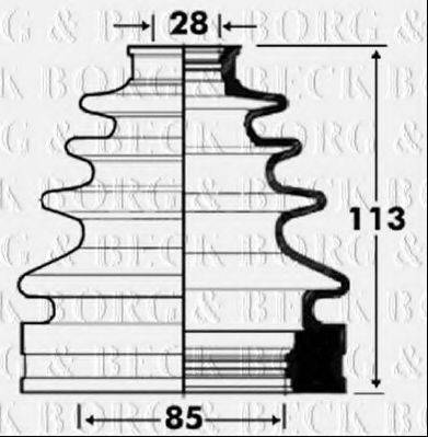 BORG & BECK BCB2873 Пильовик, приводний вал