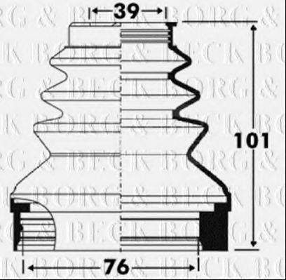 BORG & BECK BCB2890 Пильовик, приводний вал