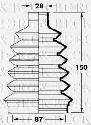 BORG & BECK BCB6023 Пильовик, приводний вал