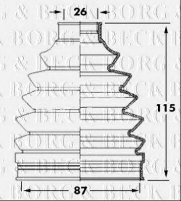 BORG & BECK BCB6049 Пильовик, приводний вал