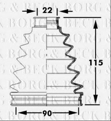 BORG & BECK BCB6050 Пильовик, приводний вал