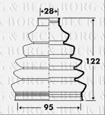 BORG & BECK BCB6103 Пильовик, приводний вал