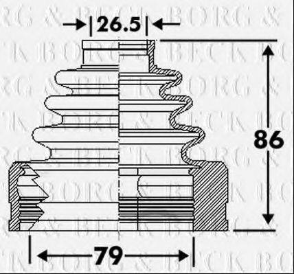 BORG & BECK BCB6110 Пильовик, приводний вал