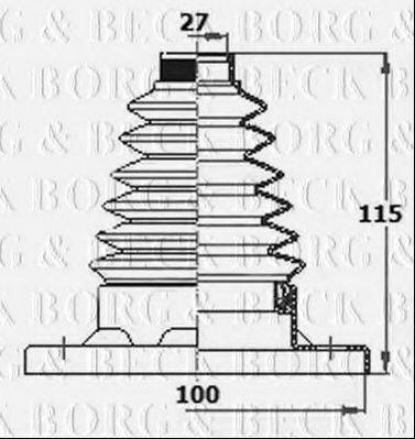 BORG & BECK BCB6134 Пильовик, приводний вал