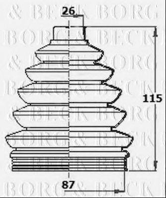 BORG & BECK BCB6138 Пильовик, приводний вал