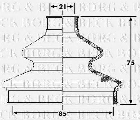 BORG & BECK BCB6176 Пильовик, приводний вал