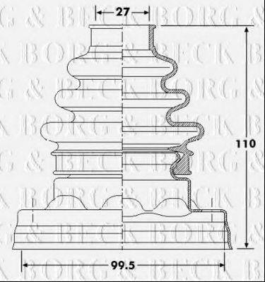 BORG & BECK BCB6191 Пильовик, приводний вал