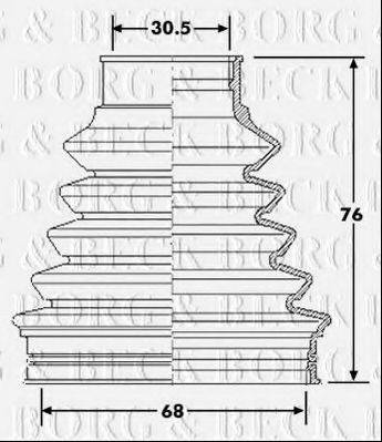 BORG & BECK BCB6203 Пильовик, приводний вал