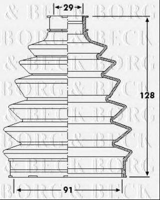 BORG & BECK BCB6206 Пильовик, приводний вал