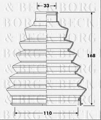 BORG & BECK BCB6214 Пильовик, приводний вал