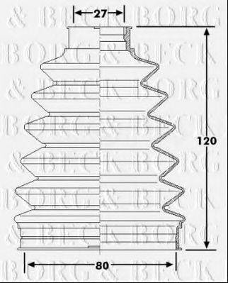 BORG & BECK BCB6230 Пильовик, приводний вал
