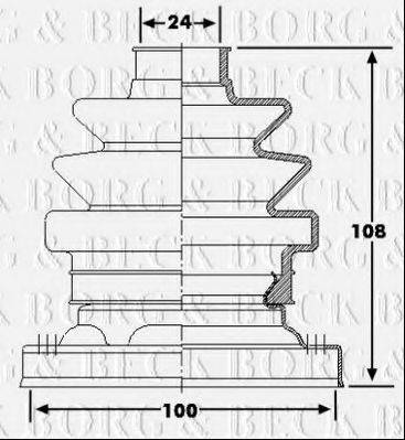 BORG & BECK BCB6242 Пильовик, приводний вал