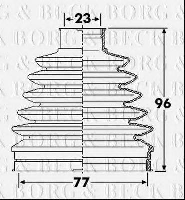 BORG & BECK BCB6247 Пильовик, приводний вал