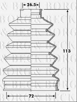 BORG & BECK BCB6268 Пильовик, приводний вал
