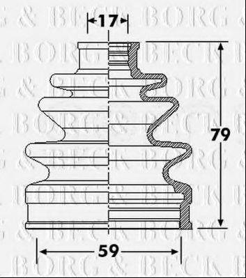 BORG & BECK BCB6293 Пильовик, приводний вал