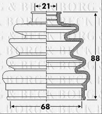 BORG & BECK BCB6303 Пильовик, приводний вал