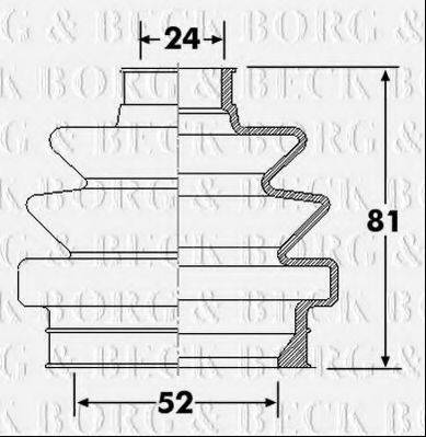 BORG & BECK BCB6305 Пильовик, приводний вал