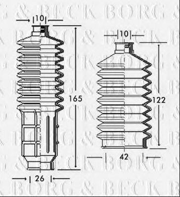 BORG & BECK BSG3029 Пильовик, рульове управління