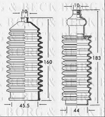 BORG & BECK BSG3101 Пильовик, рульове управління