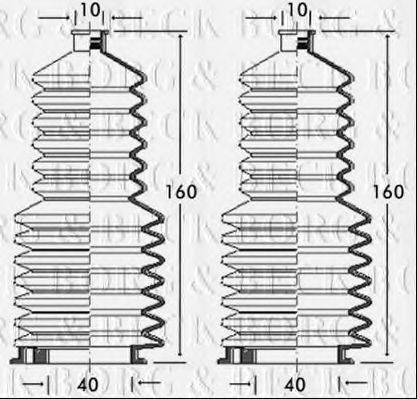 BORG & BECK BSG3103 Пильовик, рульове управління