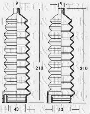 BORG & BECK BSG3105 Пильовик, рульове управління