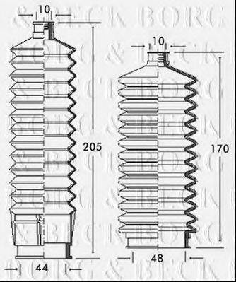 BORG & BECK BSG3129 Пильовик, рульове управління