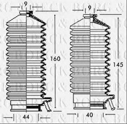 BORG & BECK BSG3135 Пильовик, рульове управління