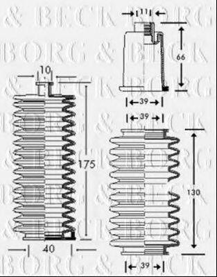 BORG & BECK BSG3162 Пильовик, рульове управління