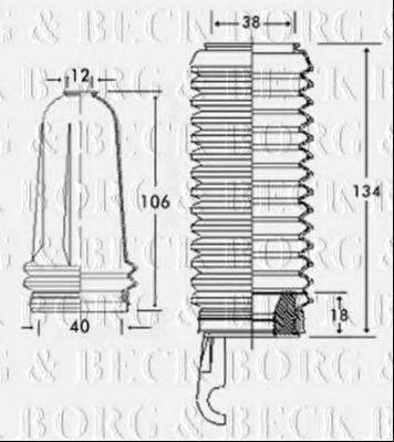 BORG & BECK BSG3225 Пильовик, рульове управління