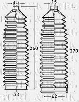 BORG & BECK BSG3228 Пильовик, рульове управління