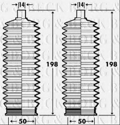 BORG & BECK BSG3259 Пильовик, рульове управління