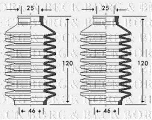 BORG & BECK BSG3261 Пильовик, рульове управління