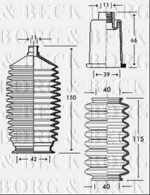 BORG & BECK BSG3262 Пильовик, рульове управління