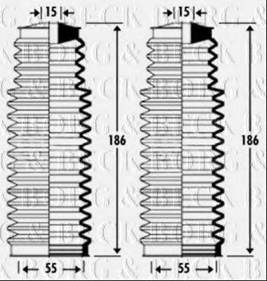 BORG & BECK BSG3275 Пильовик, рульове управління