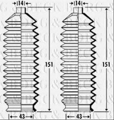 BORG & BECK BSG3333 Пильовик, рульове управління