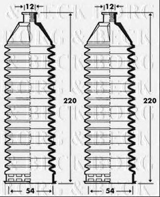 BORG & BECK BSG3340 Пильовик, рульове управління