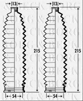 BORG & BECK BSG3352 Пильовик, рульове управління