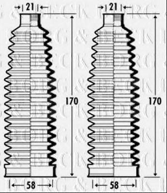 BORG & BECK BSG3356 Пильовик, рульове управління