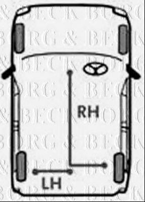 BORG & BECK BKB1124 Трос, стоянкова гальмівна система