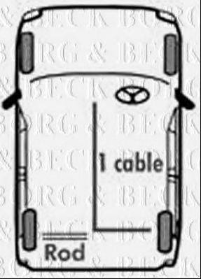 BORG & BECK BKB1140 Трос, стоянкова гальмівна система