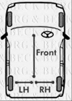 BORG & BECK BKB2170 Трос, стоянкова гальмівна система