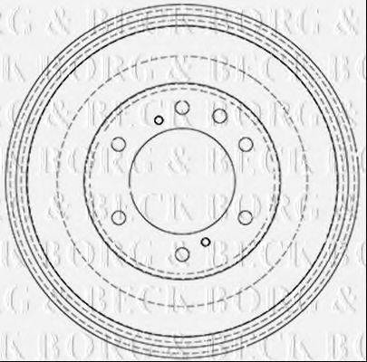 BORG & BECK BBR7245 Гальмівний барабан