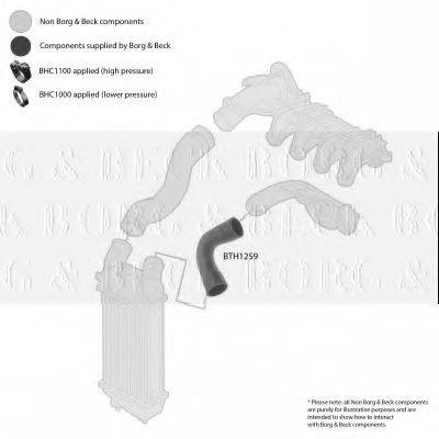 BORG & BECK BTH1259 Трубка повітря, що нагнітається