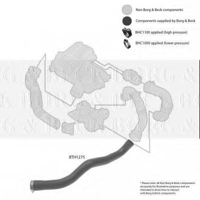 BORG & BECK BTH1275 Трубка повітря, що нагнітається